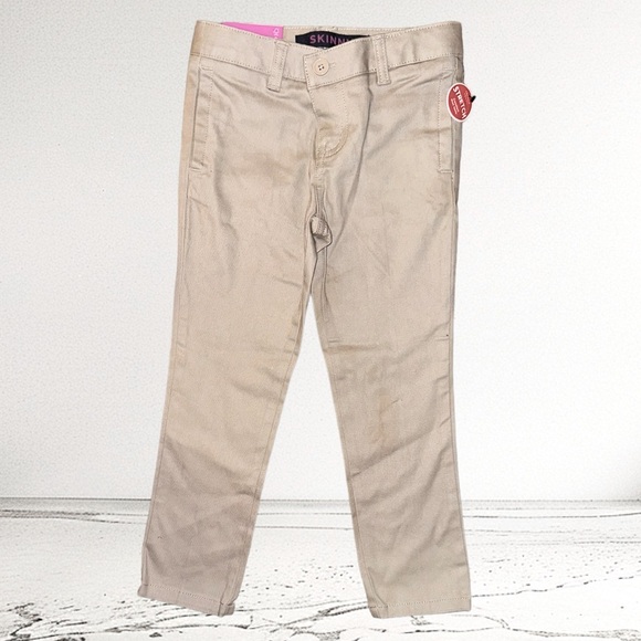 French Toast Skinny adjustable waist khaki uniform pants, Girls size 6 - Picture 2 of 3